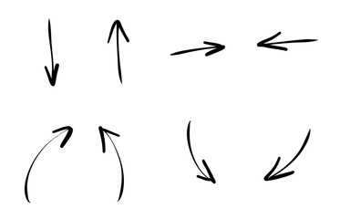 black and white arrows