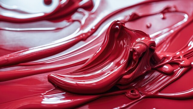 Lipstick or paint: texture and smear.