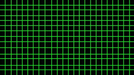 Digital Tactical Display Grid Overlay in Bright Green on Black Background