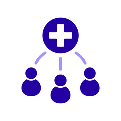 Obraz premium Icon a community health, isolated against a clean background.