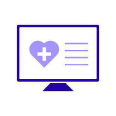 Icon a health monitoring, isolated against a clean background.