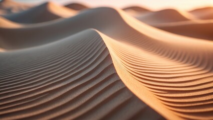 Abstract Background of Dunes. Sand in the Desert. Wavy Texture. Erosion.
