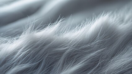 Obraz premium Background of animal hair with white-grey fur texture and short sleek patterns