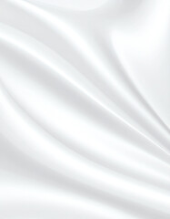 Smooth white fabric drapes elegantly, showcasing soft curves and a subtle sheen, creating a serene and clean aesthetic