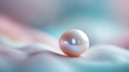 Macro Shot of Pearls Featuring Iridescence and Elegant Watercolor Texture
