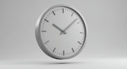 Minimalist Clock: Time Management & Deadline Concept