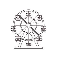Ferris Wheel emoji carnival fair amusement park emoji vector symbol sign icon illustration
