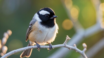 Fototapeta premium Bird Known as the Black-capped Chickadee
