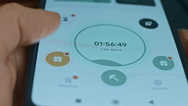 Limited time of 2 hours for Mining Bitcoin on Mining App