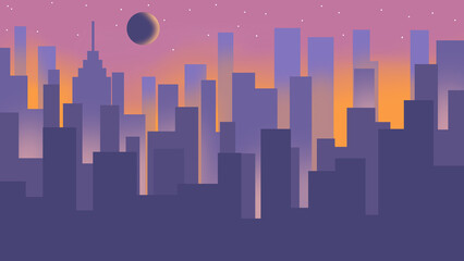 Fototapeta premium abstract city skyline background wallpaper design