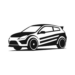 Obraz premium Modern minimalist car silhouette icon