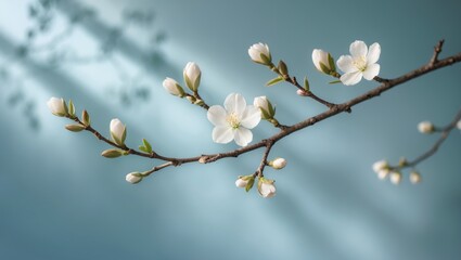 Colorful floral blossoms and buds during spring season