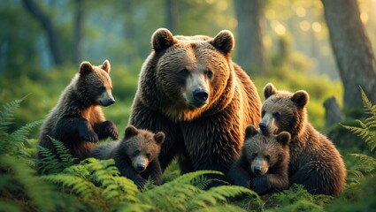 Obraz premium European Carpathian Brown Bear
