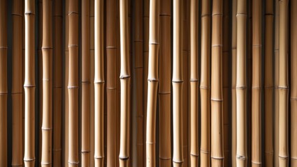 Fototapeta premium Eco-friendly bamboo texture featuring modern striped pattern and warm natural tones