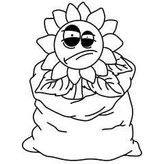 funny cartoon flower