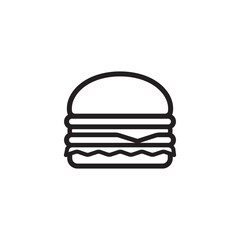 シンプルでかわいいハンバーガーのアイコン