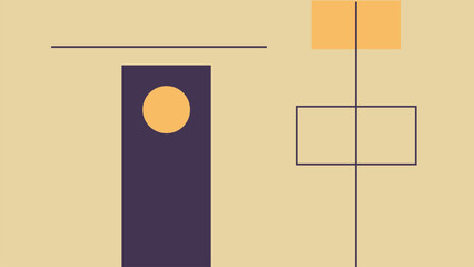 Creative Abstract Minimalist Composition Lines 