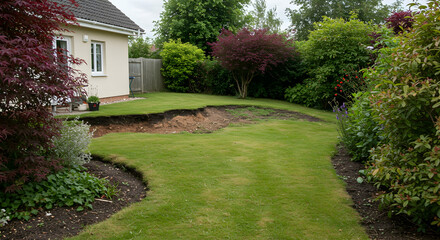 Obraz premium garden, lawn, landscaping, Garden Renovation, Lawn Repair, landscaping, before and after