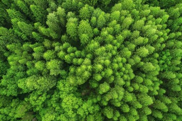 Fototapeta premium Aerial View of a Dense Forest