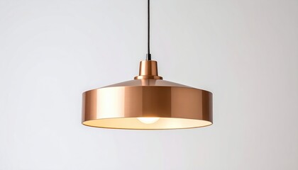 Elegant copper pendant light fixture illuminating a modern interior space copper