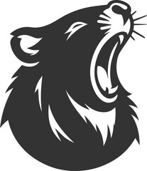 Wild animal vector silhouette wombat black drawing
