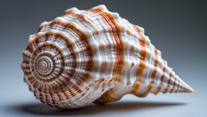 Obraz premium An image of the seashell strombus alatus, a medium-sized warmwater conch species