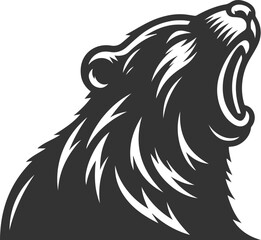 Wild animal vector silhouette wombat black drawing