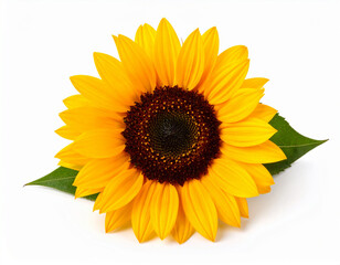 Obraz premium Perfect sunflower isolated on white
