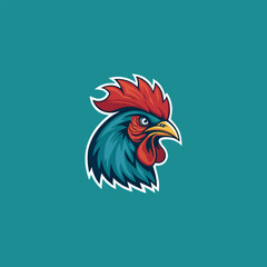 Chicken rooster head mascot Hen silhouette isolated on white background. Vibrant Rooster Logo Collection, chicken head. Chicken head design vector art, chicken animal vector illustration