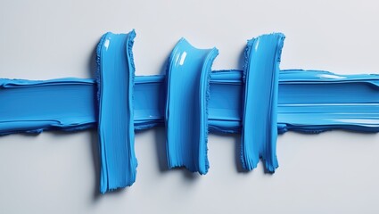 Isolated Brush Strokes of Paint on Background