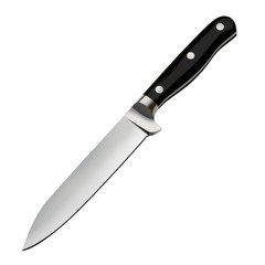 High quality kitchen knife with sleek design and sharp blade displayed against a Transparent background, kitchen knife, file of isolated object with shadow on White background