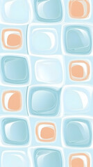 Abstract pastel blue and peach mosaic tile pattern background for website design