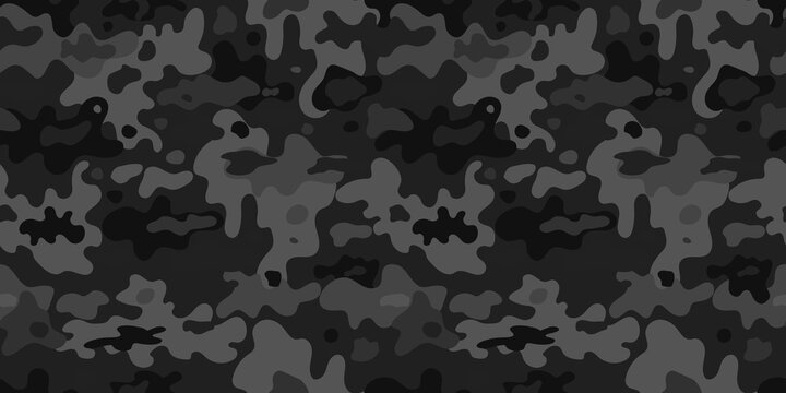 seamless pattern with black camouflage