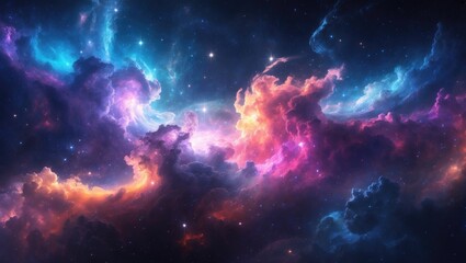 Fototapeta premium Modern galaxy backdrop featuring a lively design