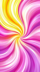 Obraz premium Abstract swirl pattern, vibrant pink and yellow colors, dynamic motion, background design, ideal for website banners