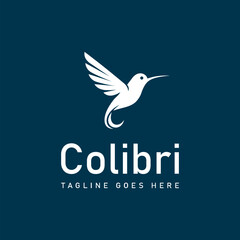 colibri logo design. Illustration vector of colibri logo template