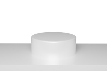 white podium isolated on white