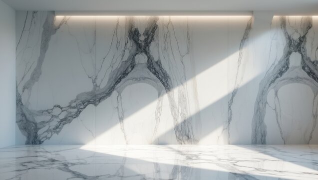 Calacatta majestic marble in a white hue featuring a blend of varying-sized veins, suitable for kitchens, wall panels, countertops, and bookmatched backsplashes.