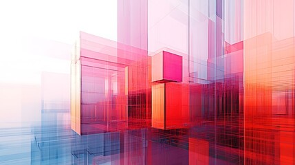 Abstract business hub with floating pie charts and glowing lines