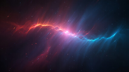 Obraz premium A view of colorful nebula clouds in dark space with scattered stars