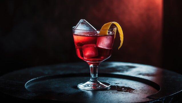 Classic recipe for a cocktail combining gin, campari, red vermouth, and soda water.