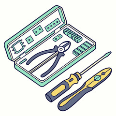 Repair kit tools pliers screwdriver electronics gadget