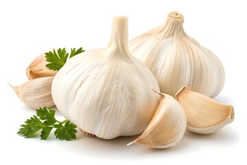 Elephant Garlic Large Cloves White Background