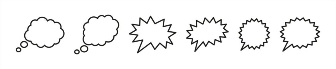 Communication speech bubbles isolated on transparent background, vector 10 eps.