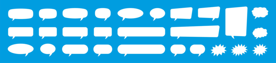 Speech Bubbles set. Speech bubbles blank isolated on white background. speech bubble comic signs. Vector 10 eps.