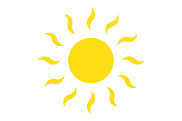 Sun icon set. Yellow sun icons. Shine sun ray set. Sunset icon collection.  Sunset icon collection. Yellow sun star icons. Vector illustration .  