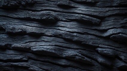 Closeup of charcoal residue showing ancient texture and burnt details