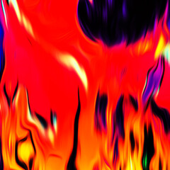 Abstract fluid art digital painting and dynamic swirling patterns with vibrant color transitions.