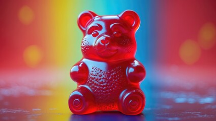 Fototapeta premium Close-up of a red gummy bear