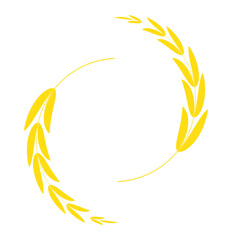 Wheat silhouette collection. Ear of wheat symbols. Wheat icon vector illustration.  eps 10